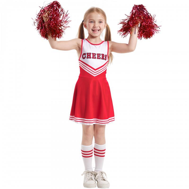 Girls Cheerleading Uniform Kids Sports Day Performance Dress School Cheer Outfit Children