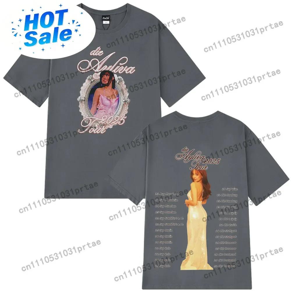 Die Ayliva Tour Hot Sale 2025 T Shirt Summer Short Sleeve Tshirts Unisex Wounisex Streetwear Top Casual Aesthetic Harajuku Tshirts