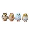 Owls Figurine Miniature Animal Figure Decoration Fairy Garden Aquarium Fish Tank Animal Statue Resin Craft