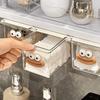Pull-Out Bathroom Storage Box Transparent Makeup Cotton Organizer  Washstand Storage