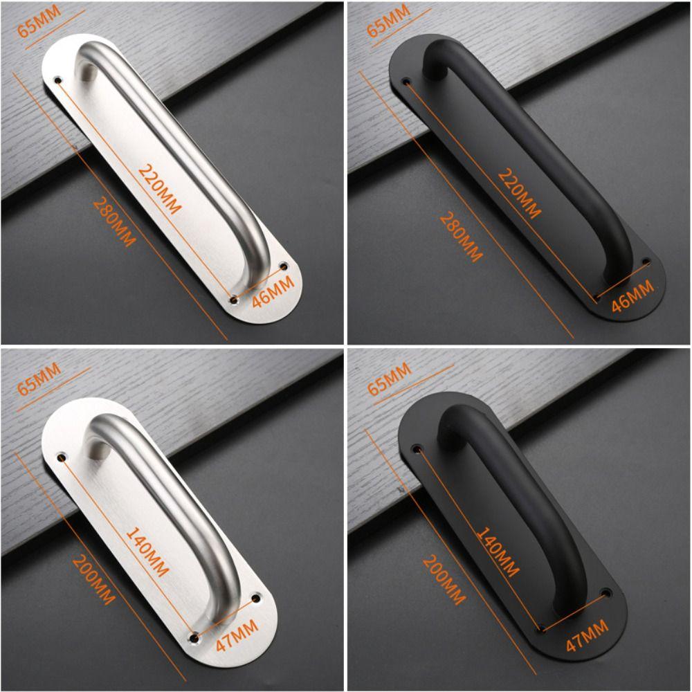 Silver Black Hardware Handles D Pull Door Handgrip Door Hardware Doorknob  Hotel