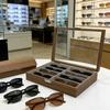 Элегантные деревянные органайзеры для солнцезащитных очков с 8 отделениями, прозрачной крышкой и мягкой фетровой подкладкой для защиты