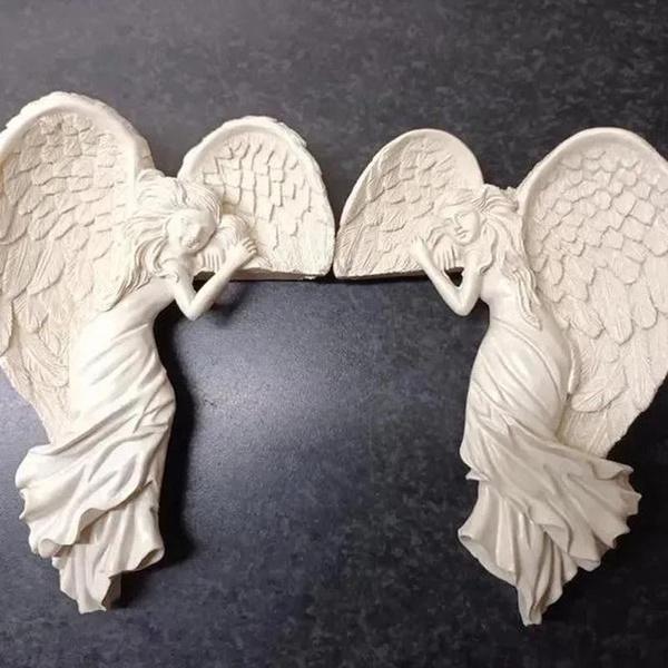 16 см крылья ангела дверная рама настенная скульптура орнамент домашний декор сказочная дверь потертый шик