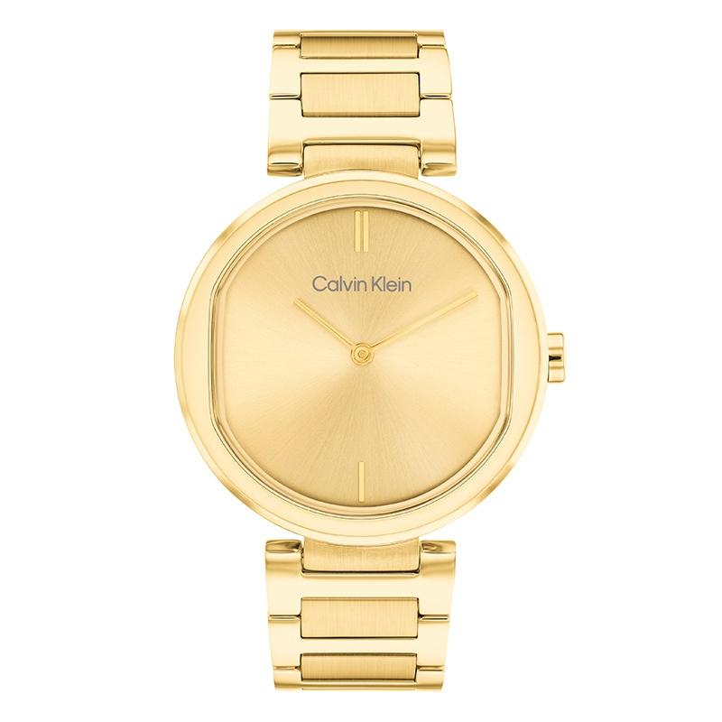 CALVIN KLEIN quartz movement women's watch Swiss watch 36mm*36mm*7.2mm gold dial stainless steel case 25200252