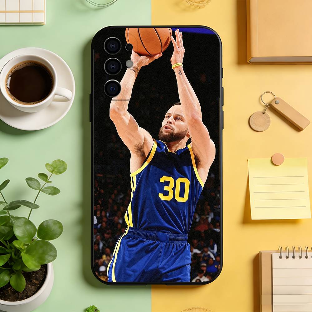 Cool Basketball Aesthetic Phone Case Black Silicone Soft For Samsung S25,S24,S21,S22,S23,S30,Ultra,S20,Plus,Fe,Lite