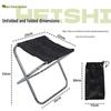 Portable Black Stone Folding Outdoor Stool - Ideal for Camping, Beach, Fishing, and Picnics