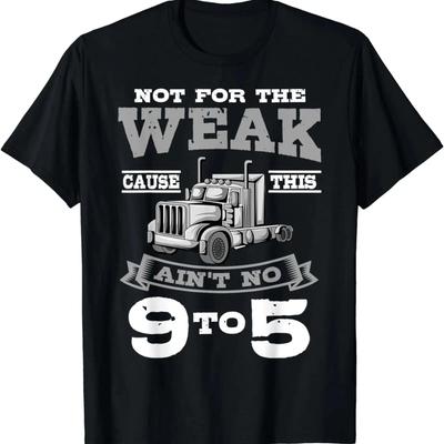 Funny Truck Driver Trucker Truckie Driving T Shirt Vintage Casual Breathable Comfortable Versatile Unisex Streetwear