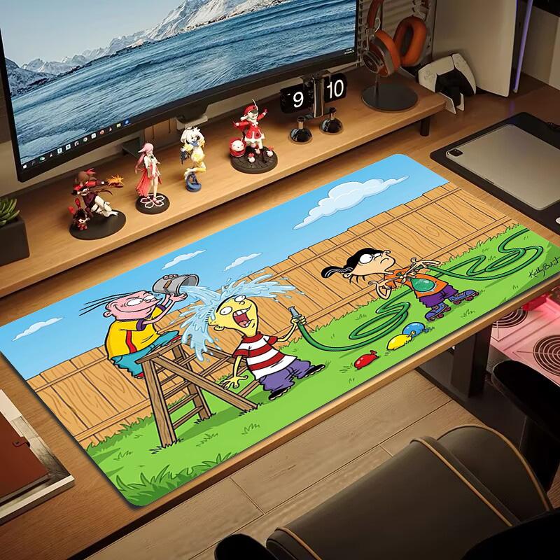 Ed, Edd n Eddy Color Mouse Pad Large Gaming Table Cushion Non-slip Laptop Tablet Big Mousepad XXL Mat Mini PC Playmat With Lock edge