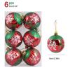 6Pcs/Set Colorful Glitter Painted Christmas Balls Plastic Christmas Tree Baubles  Christmas Tree