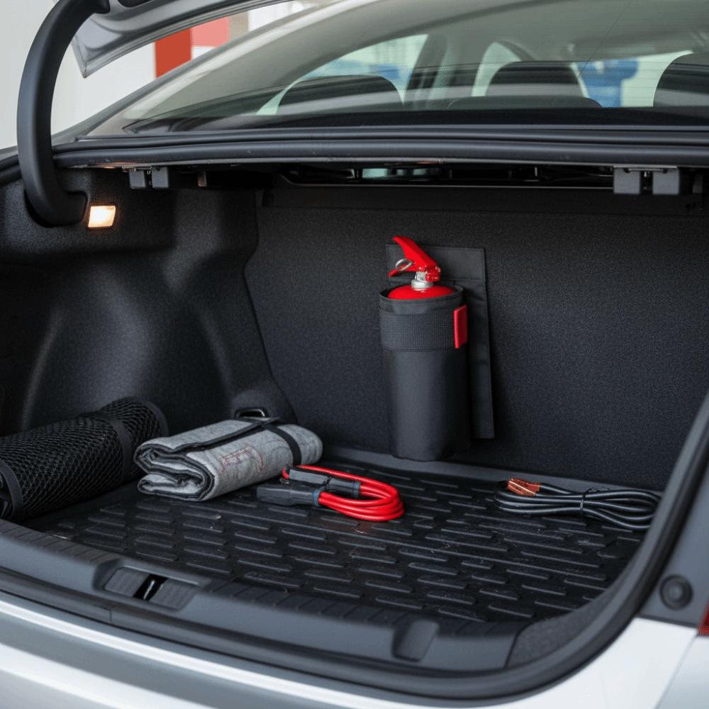 Trunk Mount Fire Extinguisher Holder Wear-Resistant Car Extinguisher Bag  Automotive Interior