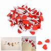 20/50Pcs Love Heart Wooden Clothespin Office Supplies Craft Clips