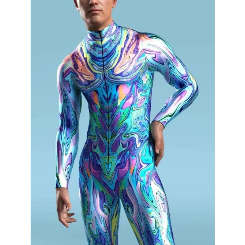 Футуристический комбинезон с механической броней, крутой боец, боди для косплея, костюм в стиле стимпанк, вечерние представления на Хэллоуин, мужской костюм зентай