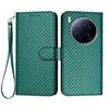 For TECNO Camon 40 Premier 5G Wallet Case with Strap Carbon Fiber Texture Leather Mobile Cover
