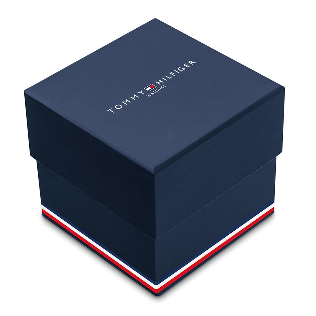 Темно-синяя кожа 1710703 [Tommy Hilfiger][Оригинал] Мужские часы, Циферблат, Ремешок,