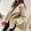 Lamb Wool Coat Women's Autumn and Winter New Granular Lamb Wool Thickened Fur Integrated Small Locomotive Suit
