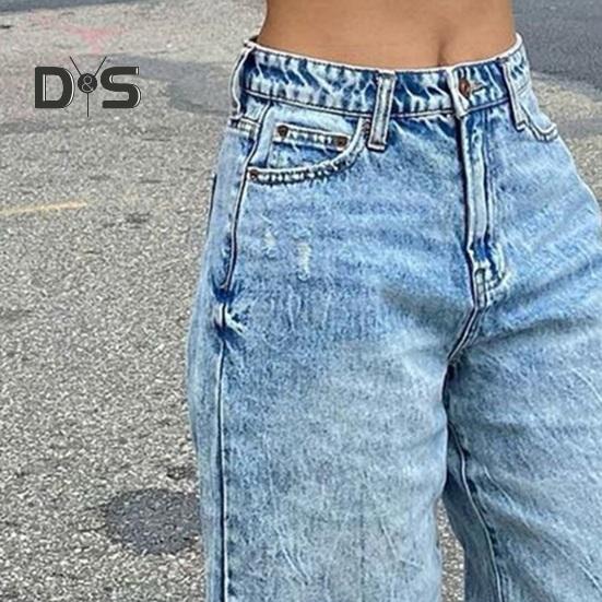 Женские джинсы с широкими штанинами, прямые джинсы с высокой талией, утягивающие брюки в пол в стиле ретро-панк для уличной моды