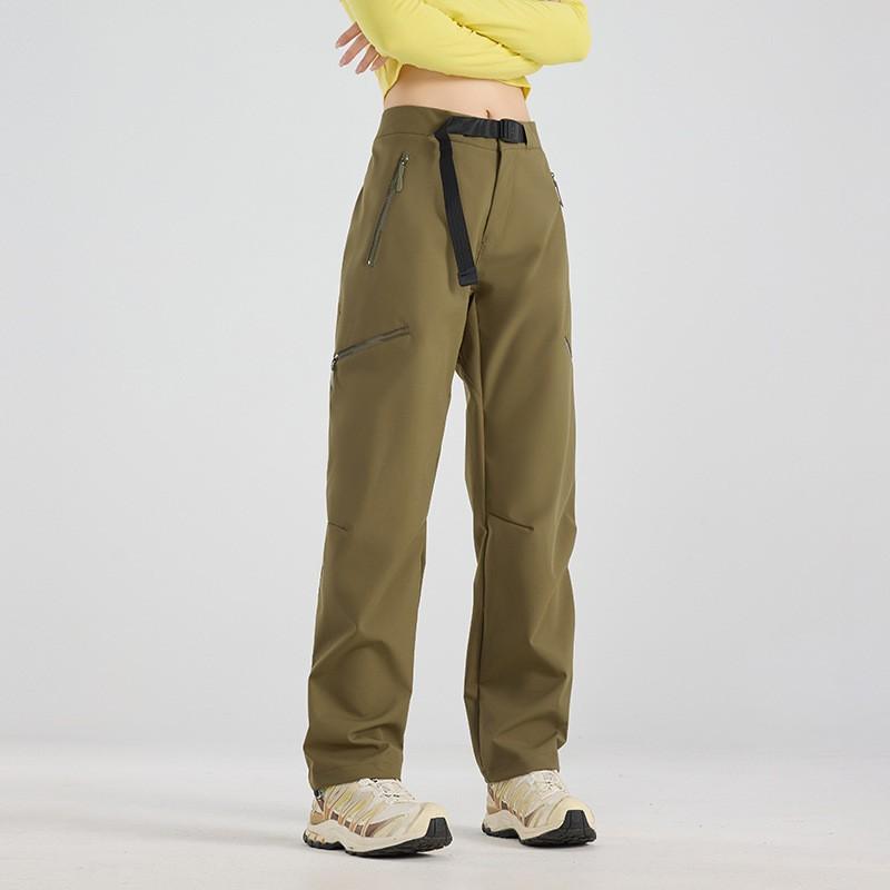 Removable 3-in-1 Insulated Hiking Ski Pants Men Women Windproof Waterproof Fleece-Lined Outdoor Trousers