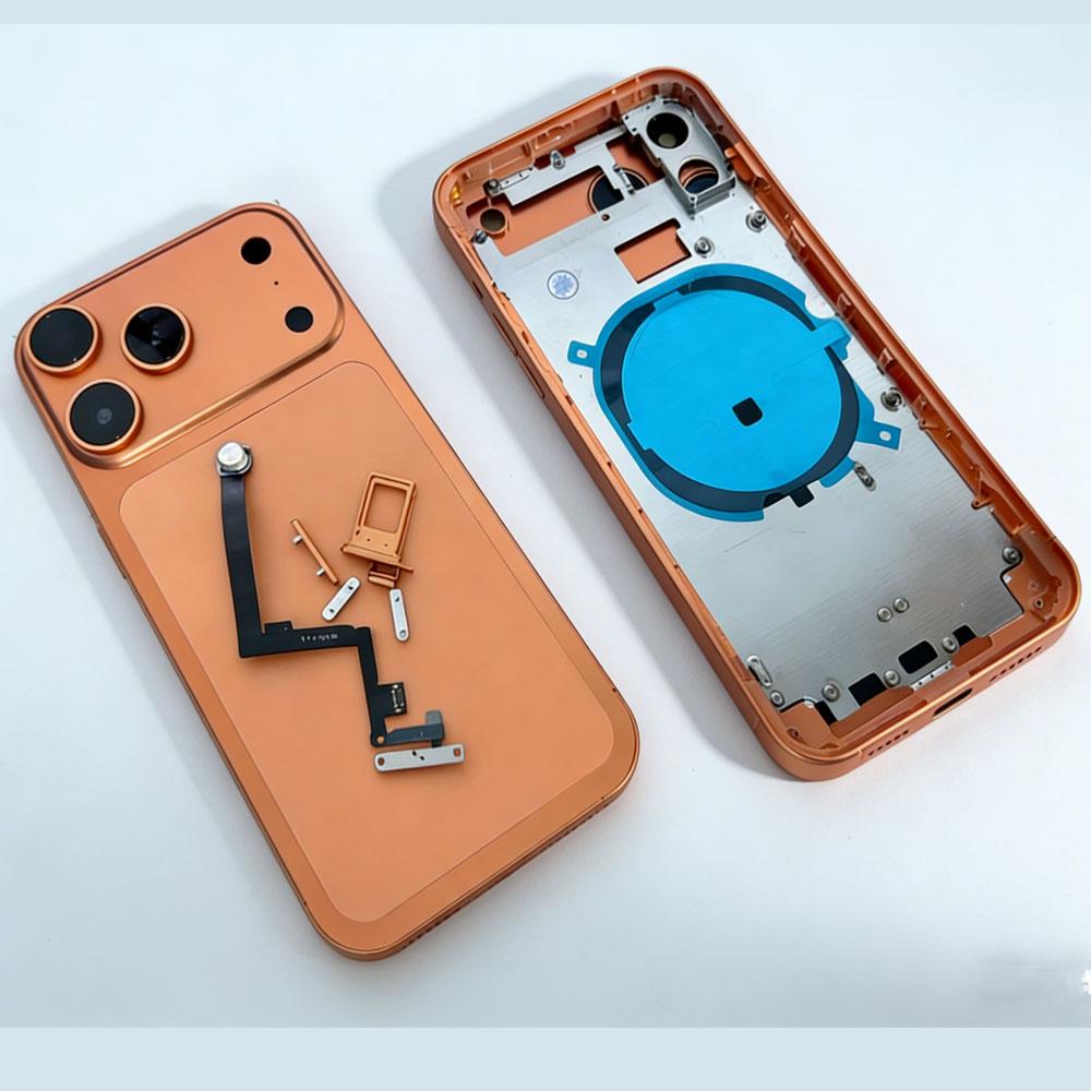 11 стиль 17 Pro Корпус задней батареи для iPhone XR до 17PRO LITE 17 PRO Max Корпус Крышка батареи Средняя рамка с лотком для SIM-карты