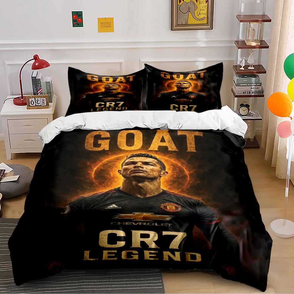 GOAT CR7 Legend Black Bedding Set Bedding set (1 duvet cover, 2 pillowcases, duvet not included)