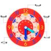 Wooden Clock Time Recognition Puzzle Toy for Kids - Early Math Teaching Aid