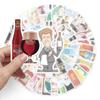 Водонепроницаемые наклейки-граффити с винными бутылками, 67 штук, для ноутбуков, телефонов, самокатов и чемоданов
