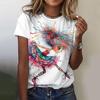 Summer Street Cartoon Women's Top Fashion Printed Little Girl Pattern T-shirt Casual Loose Round Neck Short Sleeve T-shirt