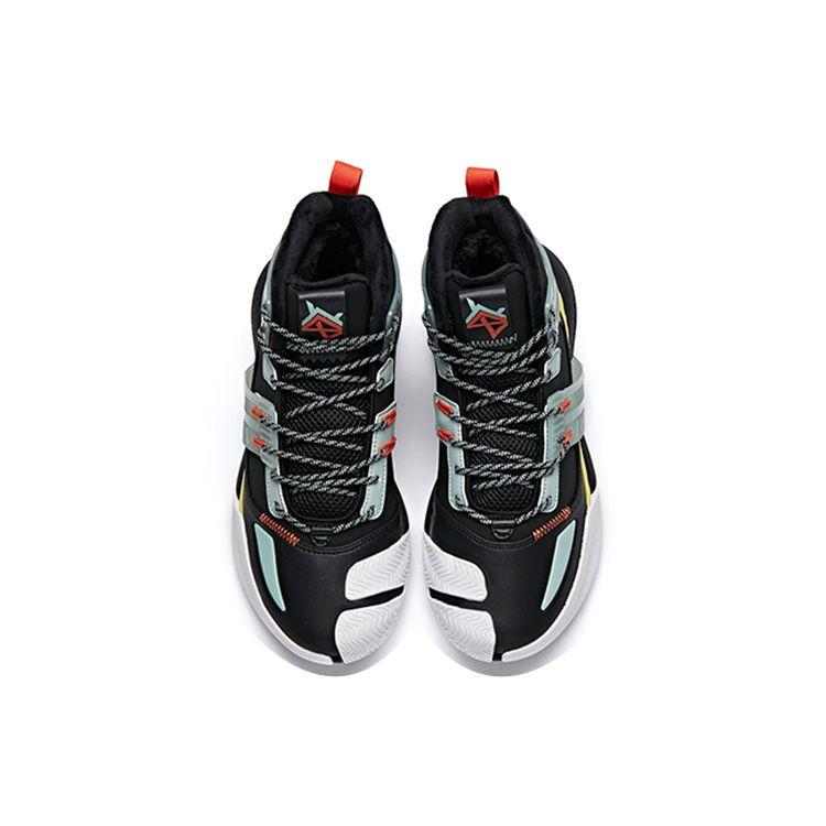 Anta Speed Battle 4 высокие баскетбольные кроссовки мужские кроссовки черные зеленые оранжевые 112041650-2