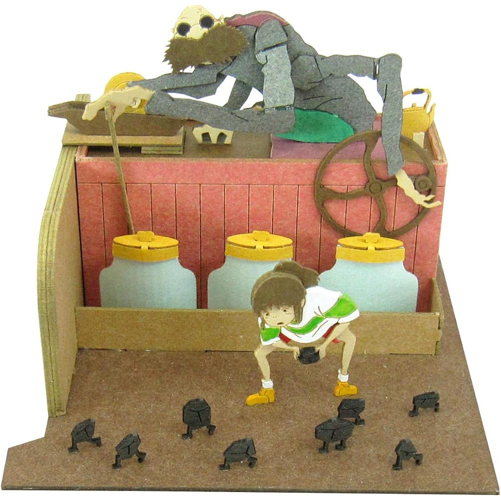 Sankei Studio Ghibli Мини Унесенные призраками Камадзи и Тихиро Бумажная модель без масштаба MP07-12