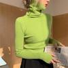 Women Heaps Collar Turtleneck Sweaters Autumn Winter Slim Pullover Women Basic Tops Soft Knit Sweater Soft Warm Jumper
