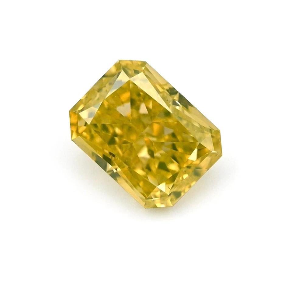 Certified 50 Ct Natural Emerald Cut Cambodian Yellow Zircon Loose Gemstone