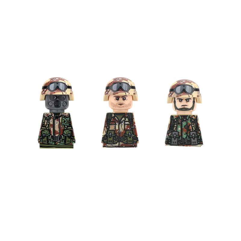 US Airborne 101ST Soldier Figures Building Blocks Officer Army Warrior Infantry Military Accessories Gun Weapons Brick Toys GR03