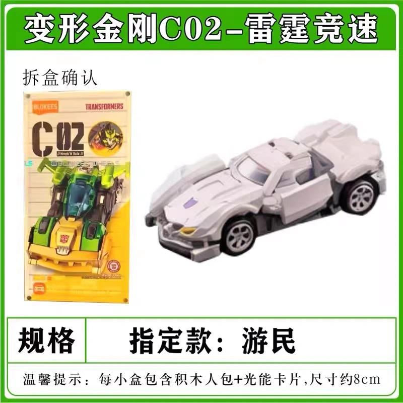 New Wheels 1:64   C02 Optimus Prime Megatron Action Figures Assembled Car Model Collectible Gift