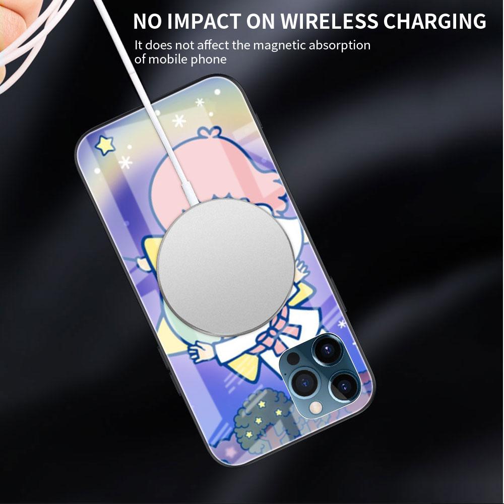 Стеклянный чехол для Apple iPhone 13 Pro 11 14 12 7 8 Plus SE 2022 XR X XS Max 6 6S закаленный чехол для телефона LittleTwinStars милый