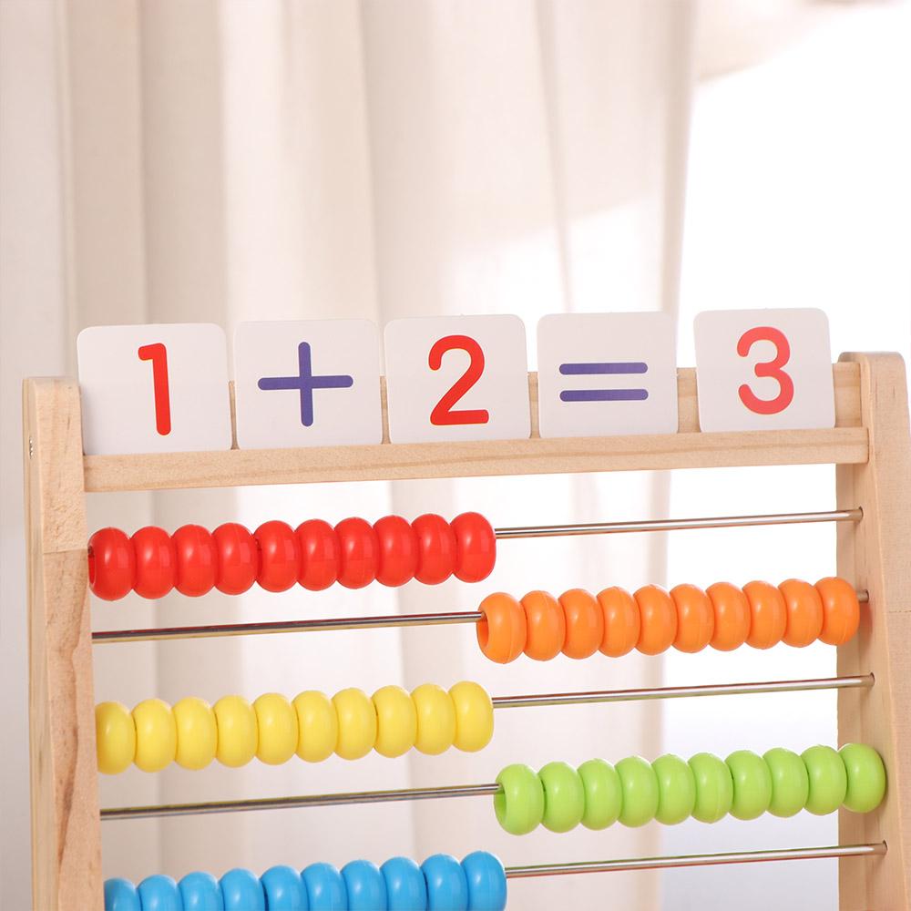 Colorful Beads Number Arithmetic Abacus Early Math Learning Toy Intelligence Development