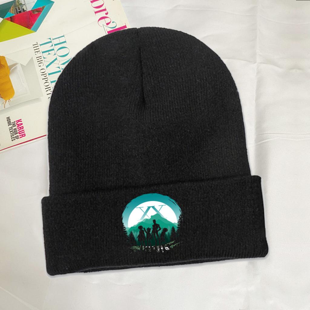 Hunter X Hunter XHunter Team Вязаная шапка для женщин Унисекс Skullies Шапки Зимние шапки Полиэстер Повседневная кепка