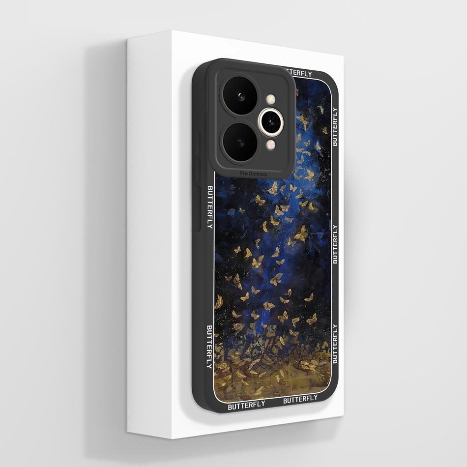 For Realme 15 Pro 5G Phone Case Pretty Flowers Patterns Soft Liquid Silicone Full Coverage Cover For Realme15 Shockproof Bumper