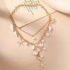 Bohemia Summer Beach Shell Conch Starfish Necklace for Women Girls Multilayer Choker Necklaces Chain Jewelry Gifts