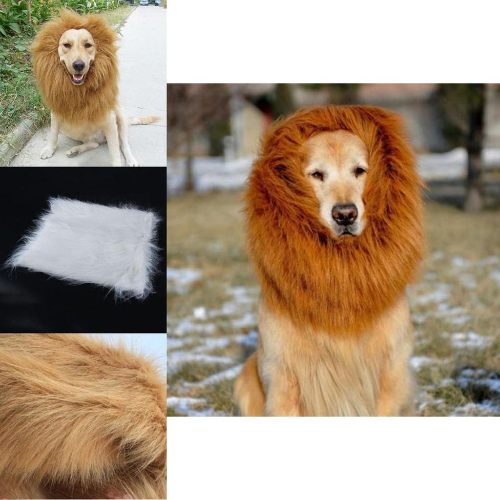 Костюм для питомца "Король джунглей", Львиная шляпа с искусственным мехом для маленьких собак