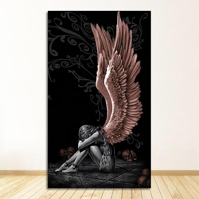 Абстрактные портреты настенные художественные фотографии cuadros домашний декор для гостиной постер картина oucag ангелы и демоны холст