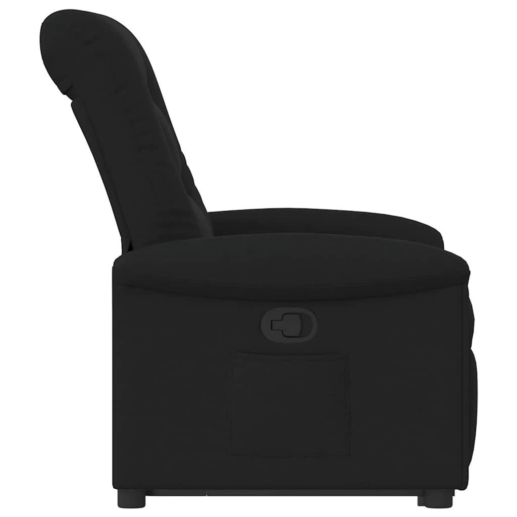 Recliner Chair with Rising Function Black Fabric