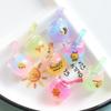 Luminous Gradient Honey Pot Keychain: Childlike Pendant Accessories with 3D Cup Design for DIY Phone Chains