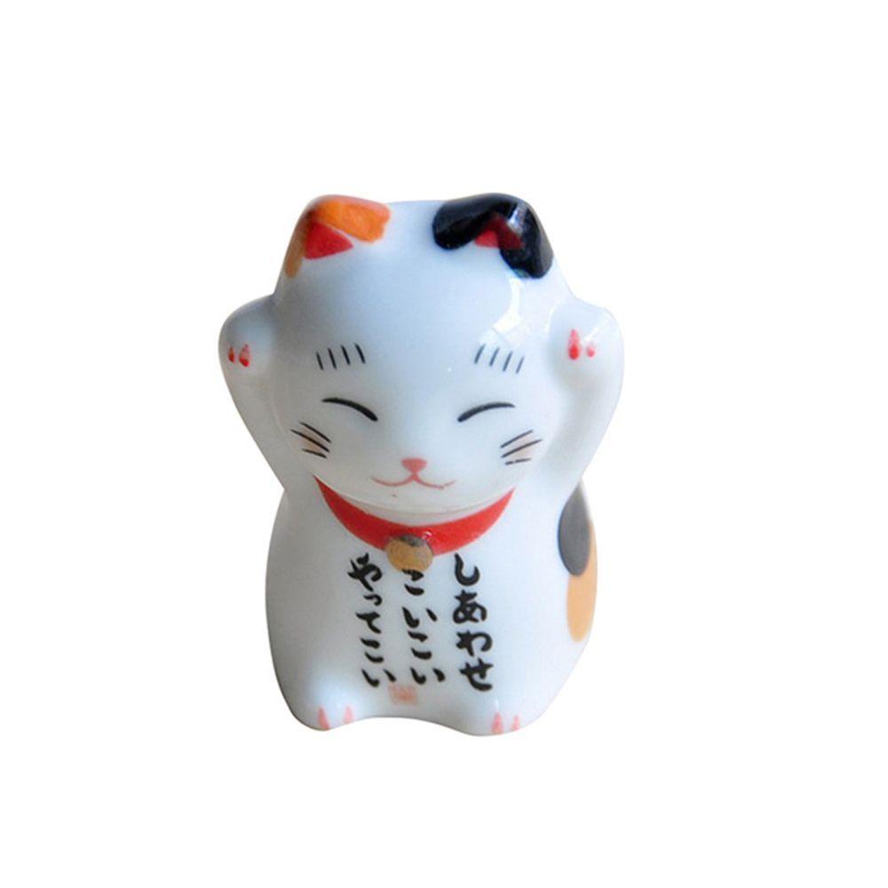 Creative Spoon Fork Rest Home Hotel Ceramic Japanese Chopsticks Holder Lucky Cat Cutlery Stand