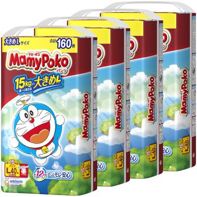 L Mamy Poko Pants Подгузники Doraemon 160 штук x [Размер штанов] (9~15 кг) (40 4) [Элемент дела]