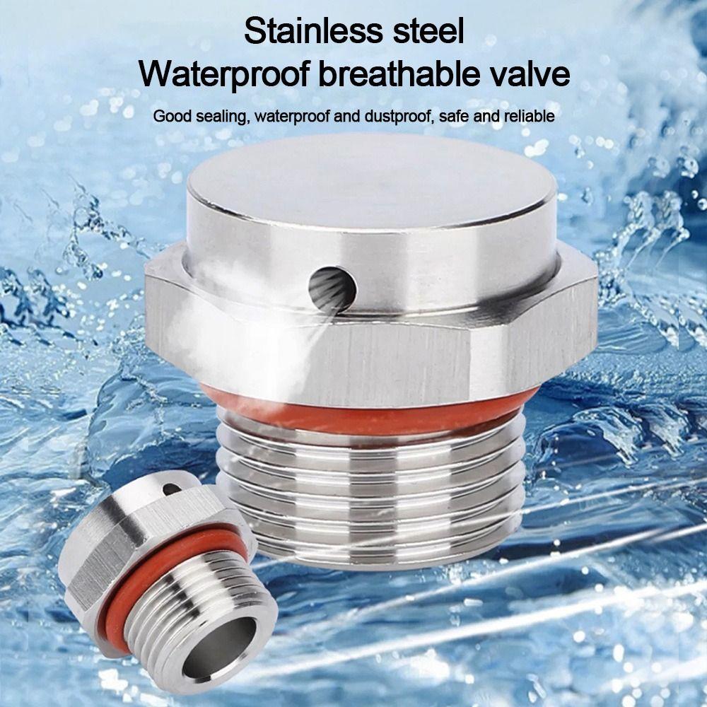 New 304 Stainless Steel Air Vent Valve Screw In M5 M6 M8 M10 M12 Breather Vent Valve Waterproof Pressure Relief Valve