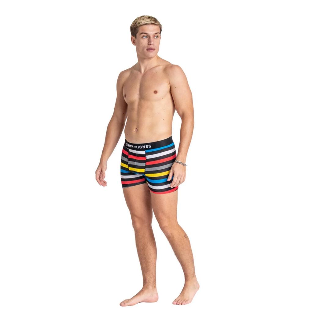 Smith & Jones Mens Leland Assorted Designs Boxer Shorts (Pack of 7)