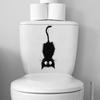 Наклейка на крышку унитаза «Кудрявый кот» Водонепроницаемая Съемная Наклейка на стену в ванную Комнатный декор