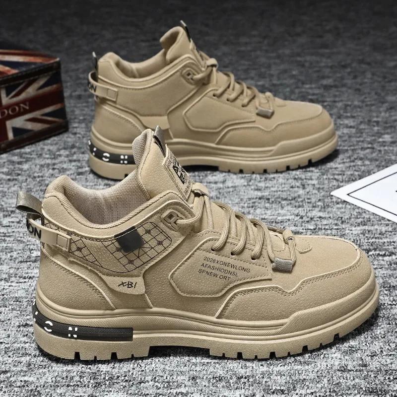 Fashion Men's Casual Sneakers Shoes Outdoor Comfortable Shockproof Shoe for Men Breathable Ankle Boots Safety Boots Zapatillas De Hombre