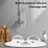 Rabbit Bathroom Shower Anti Slip Mat Foot Scrubber Back Scrubber Circular Massage Mat Silicone Foot Mat
