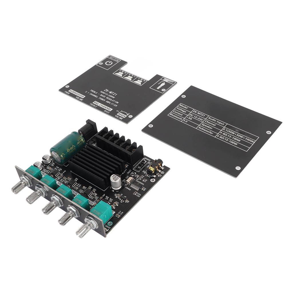 ZK MT21 Плата усилителя мощности Bluetooth 2.1 канала DC 12В-24В Модуль усилителя мощности звука для 20-100 Вт 4-8 Ом динамика