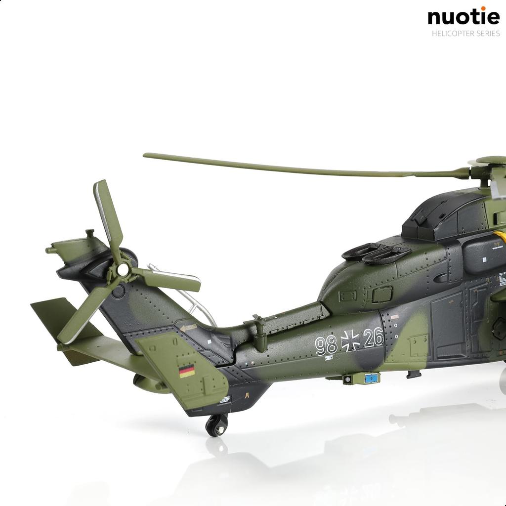 NUOTIE EC665 Eurocopter Tiger Металлическая модель самолета с подставкой UAT Немецкая военная литая модель вертолета из сплава Военная коллекция самолетов 1/72